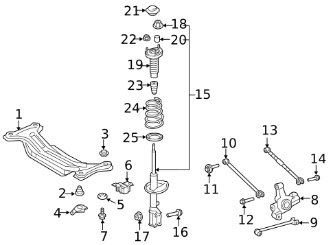 Suspension Mounting for 2012 Toyota Camry #0