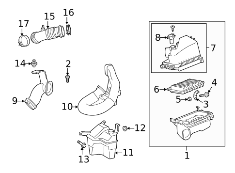 Air Intake for 2009 Pontiac Vibe #0
