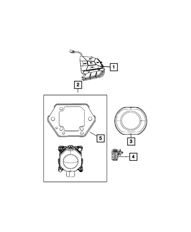 68456215AE - Electrical: Adaptive Speed Control Module Sensor for Dodge: Durango | Jeep: Grand Cherokee, Grand Cherokee WK Image