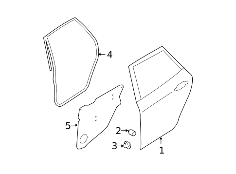 Door & Components for 2013 Subaru Forester #1