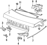 74882SE3G01 - Body: Control Assembly for Honda: Accord, Prelude Image
