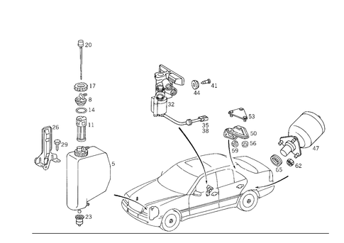 Oil Tank & Valves of Self-Levellingdevice Hydraulic System, a S D for 1996 Mercedes-Benz C220 #1