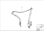 72118229859 - : Lft Frnt Upper Belt W/O Force Limiter for BMW Image