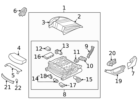 Driver Seat Components for 2018 Genesis G80 #2
