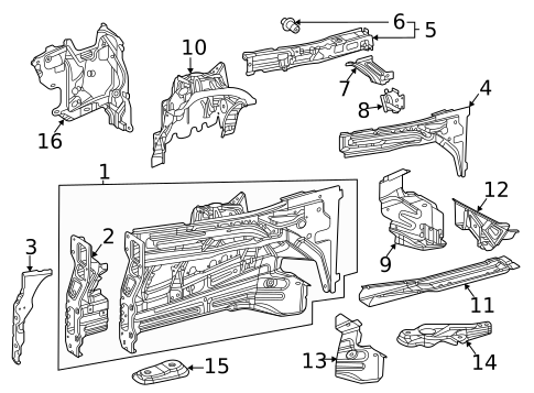 Structural Components & Rails for 2022 Mercedes-Benz GLS 63 AMG&reg; #0