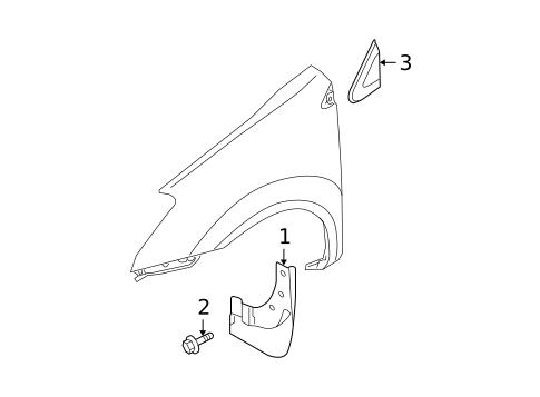 Exterior Trim - Fender for 2014 Nissan Rogue Select #0