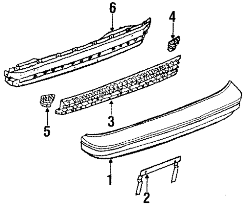 Bumper Assembly - Rear for 1985 Mazda 626 #0