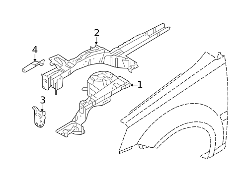 Structural Components & Rails for 2011 Hyundai Accent #0
