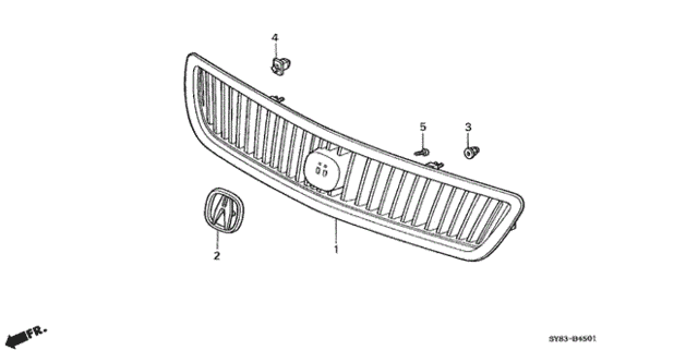 Front Grille (2) for 1998 Acura CL #0