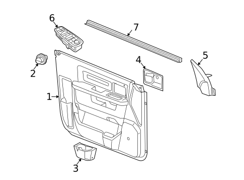 Interior Trim - Front Door for 2012 Ram 2500 #0