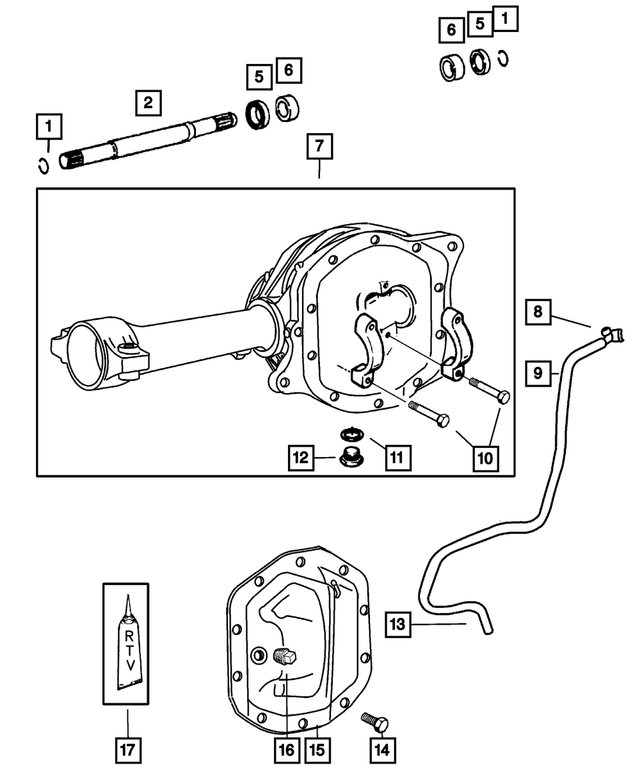 5066056AA - Front Suspension &amp; Drive: Axle Shaft Bearing for Jeep: Liberty Image