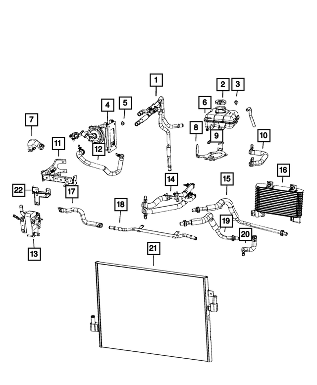 68318329AA - : Auxiliary Low Temperature Cooler for Mopar Image