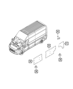 1ZS04LAHAA - Interior Trim: Cargo Compartment Panel, Right for Ram: ProMaster 2500, ProMaster 3500 Image