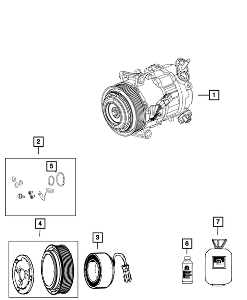 Air Conditioner Compressor and Mounting for 2016 Jeep Cherokee #0