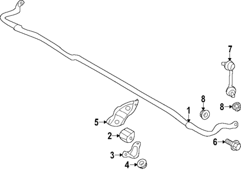 Stabilizer Bar & Components for 2025 Subaru Crosstrek #0