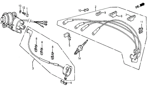 Distributor - Spark Plug for 1987 Honda Civic #0