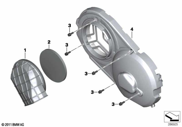 11157729525 - : Air Intake Pipe For Cvt for BMW-Motorrad Image