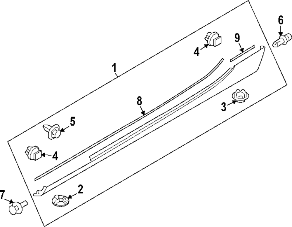 NE55-51-SJ3A - Rocker Molding Clip - 2006-2015 Mazda MX-5 Miata