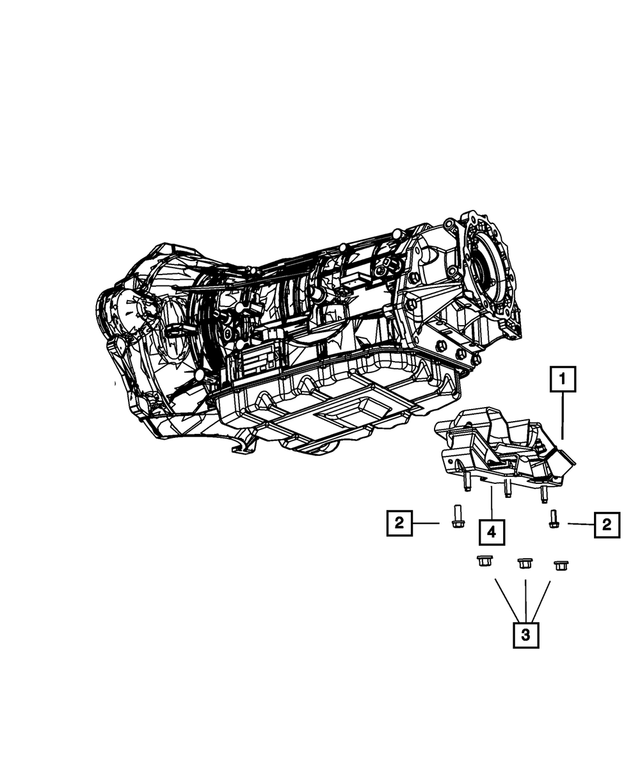68185822AC - 68RFE; 6-Speed; Automatic Transmission: Transmission Mount Bracket for Mopar Image