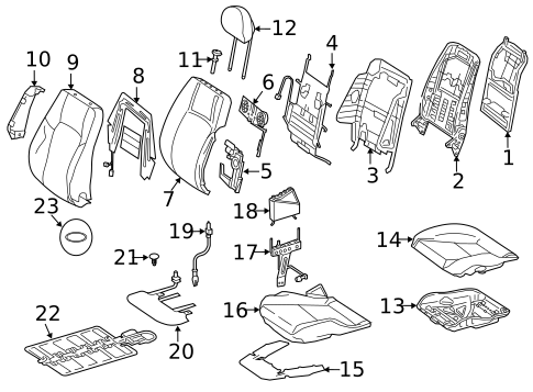 Front Seat Components for 2009 Mercedes-Benz G 55 AMG&reg; #1