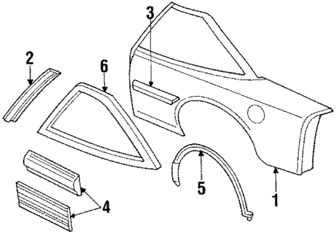 Glass & Hardware for 1988 Oldsmobile Cutlass Supreme #0