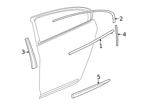 Exterior Trim - Rear Door for 2016 Buick LaCrosse #0