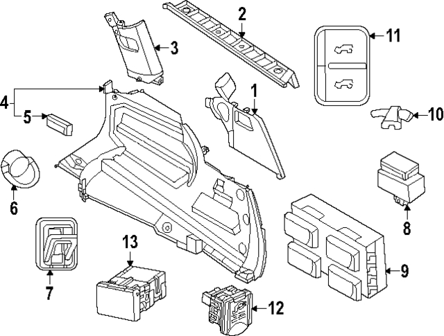 849K07KA0A - : Seat Switch Escutcheon for Nissan: Armada Image