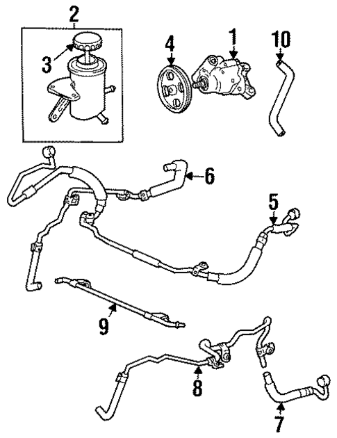 Pump & Hoses for 1998 Lexus LS400 #0