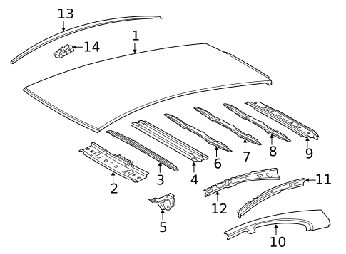 Roof & Components for 2016 Toyota Prius C #1