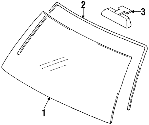 Glass - Windshield for 1995 Mitsubishi Montero #0