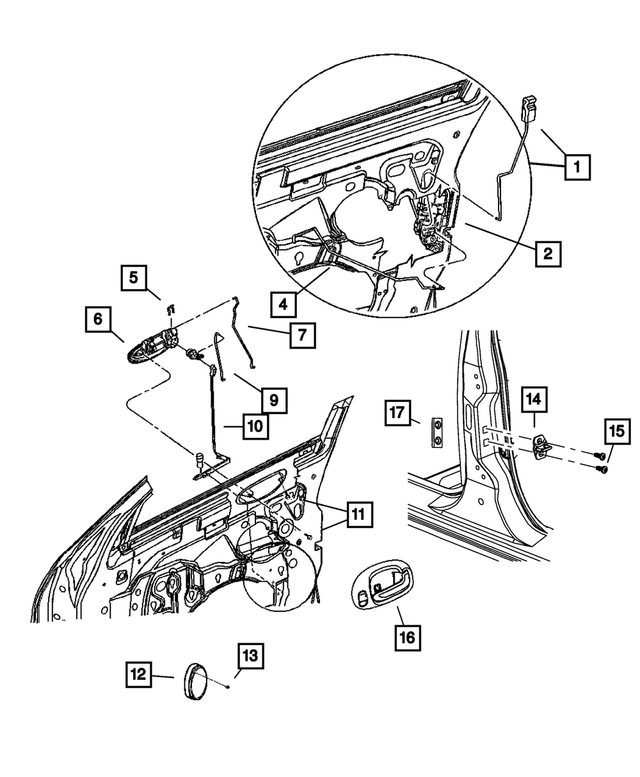 4878832AG - Doors and Related Parts: Front Door Latch, Right for Mopar Image