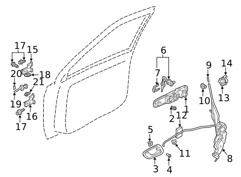 Lock & Hardware for 1999 Suzuki Vitara #2