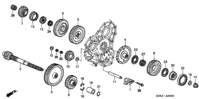 AT Countershaft (4AT) for 1999 Honda Odyssey #0