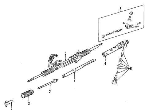 Steering Gear & Linkage for 1991 Mercury Capri #0