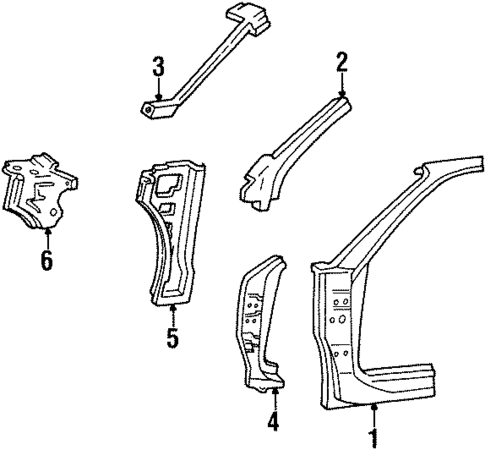 Hinge Pillar for 2001 Ford Windstar #1