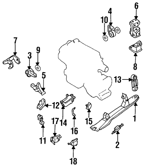 Engine & Trans Mounting for 1989 Nissan Stanza #0