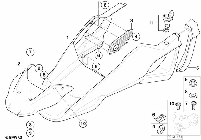 46617664390 - : Mudguard Extension for BMW-Motorrad Image
