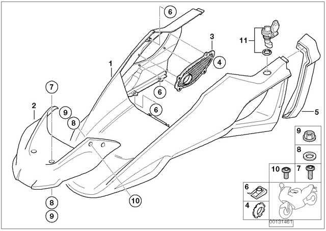 46617666022 - : Front Wheel Fender, Upper for BMW-Motorrad Image