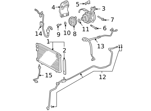 A/C Clutch & Compressor for 2004 Lexus RX330 #0