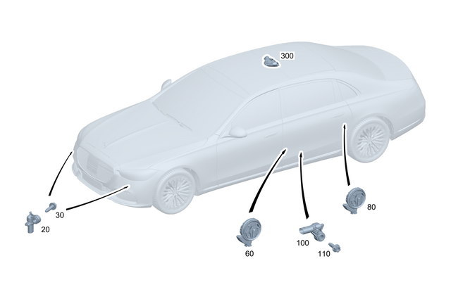 2239054307 - Electr. System: Occupant Motion Sensor for Mercedes-Benz: 350SD, EQS 450, EQS 450 SUV, EQS 450+, EQS 450+ SUV, EQS 580, EQS 580 SUV, EQS AMG, Maybach EQS 680 SUV, Maybach S580, Maybach S680, S500, S580, S580e, S63 AMG E Performance Image image