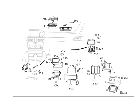 Electrical Compartment in Front Passenger Footwell for 2008 Mercedes-Benz E63 AMG #0