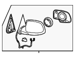 15124831 - : OEM NEW GM 03-06 Cadillac Chevrolet Exterior Passenger Side View Mirror 15124831 for Cadillac: Escalade | Chevrolet: Silverado 1500, Silverado 1500 HD, Silverado 2500, Silverado 2500 HD, Silverado 3500, Tahoe | GMC: Sierra 1500, Sierra 1500 HD, Sierra 2500, Sierra 2500 HD, Sierra 3500, Yukon Image