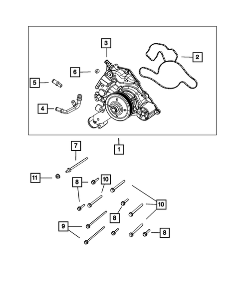 Water Pump and Related Parts for 2011 Ram 1500 #0