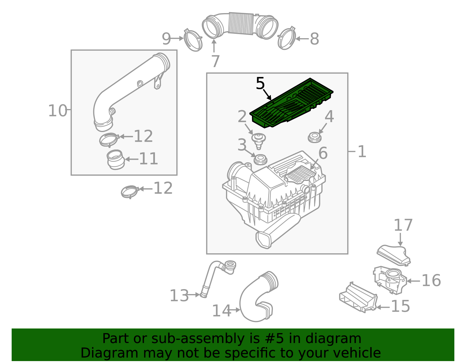 2013-2022 Volkswagen Engine Air Intake Hose Debris Screen 5C0-129-668 ...