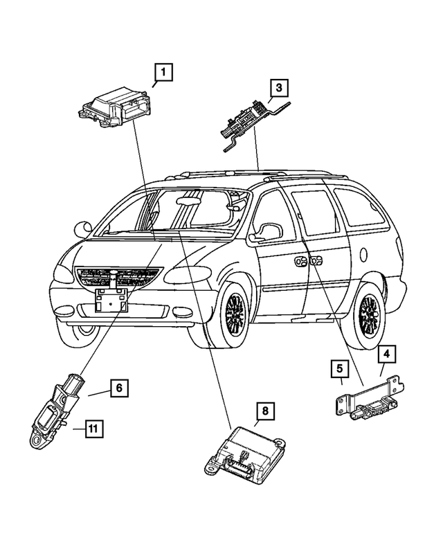 4606939AA - Electrical: Occupant Restraint Module for Mopar Image