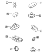 68073527AA - Body Sheet Metal Except Doors: Liftgate Panel Plug for Mopar Image