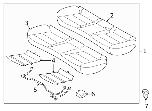 Rear Seat Components for 2020 Hyundai Elantra #5