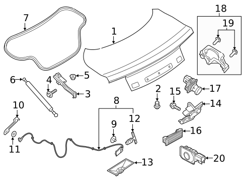 Trunk for 2015 Ford Mustang #1