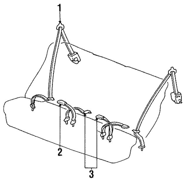 8981034500AQ - : Lap &amp; Shoulder Belt for Hyundai Image