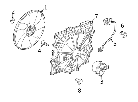 Cooling Fan, Clutch & Motor for 2009 Cadillac SRX #0